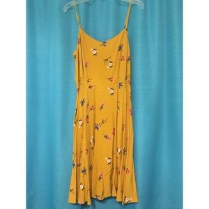 Yellow Floral Mini Dress